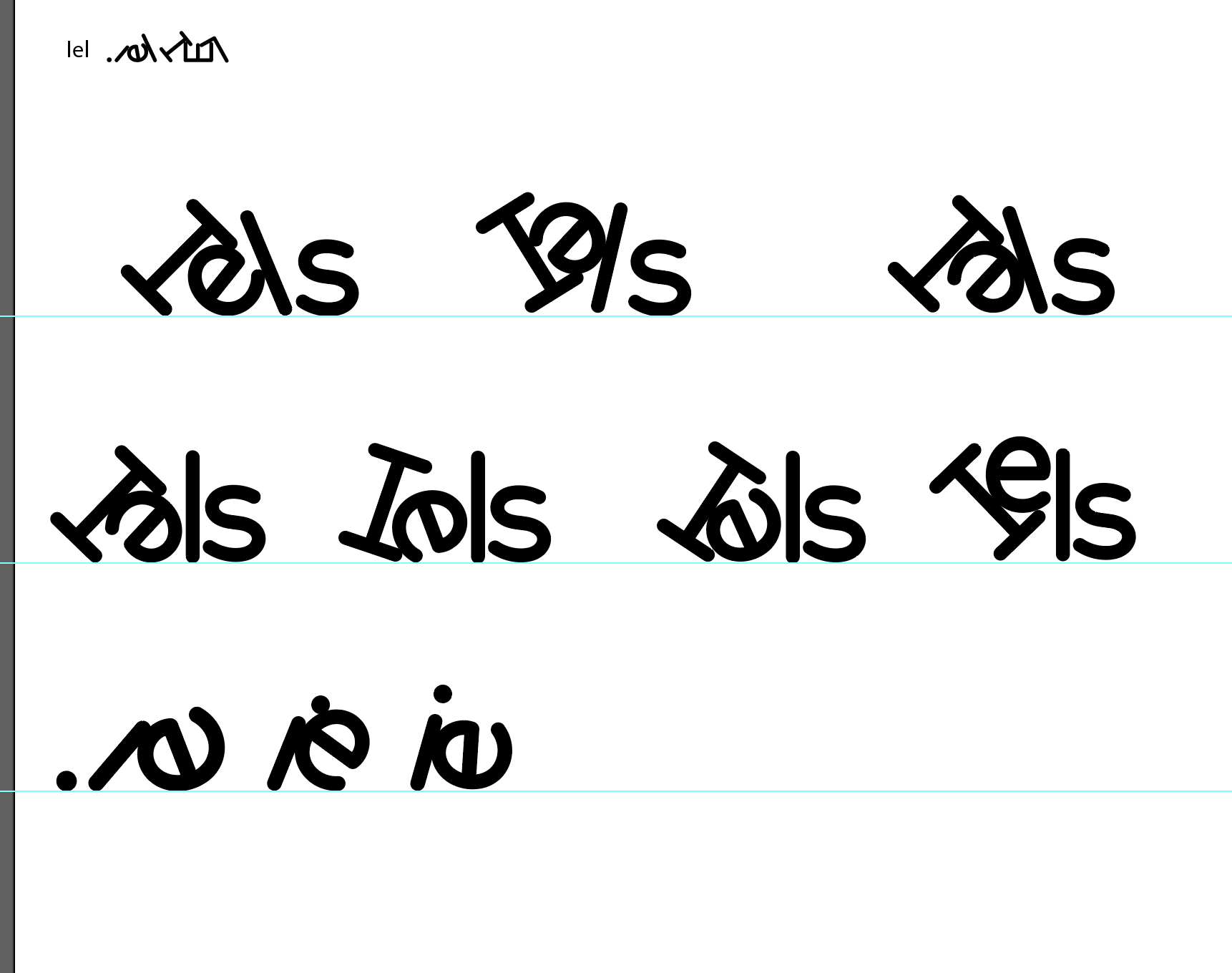 Glyphs not comic sans WIP 2