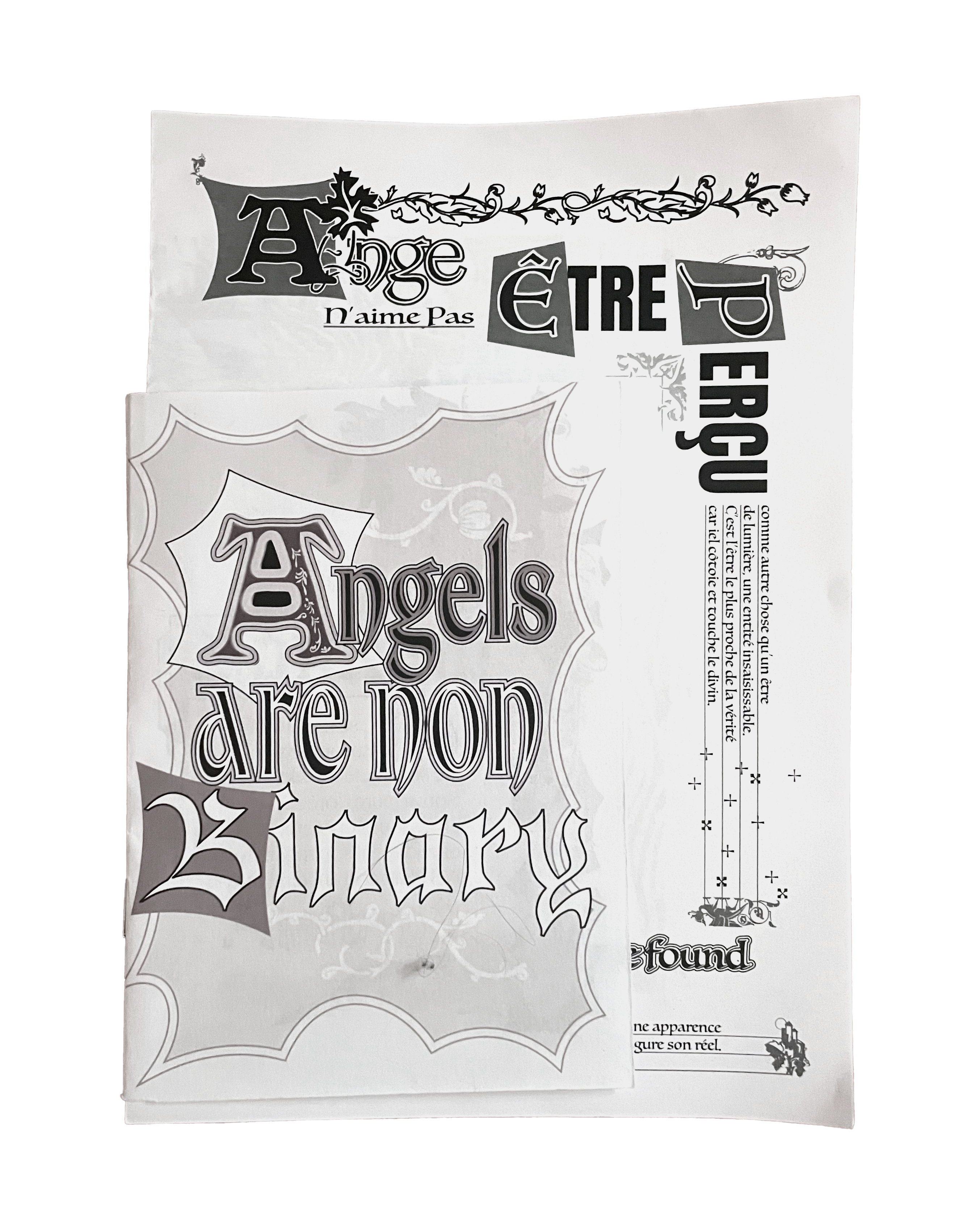 Angels are non-binary zine cover